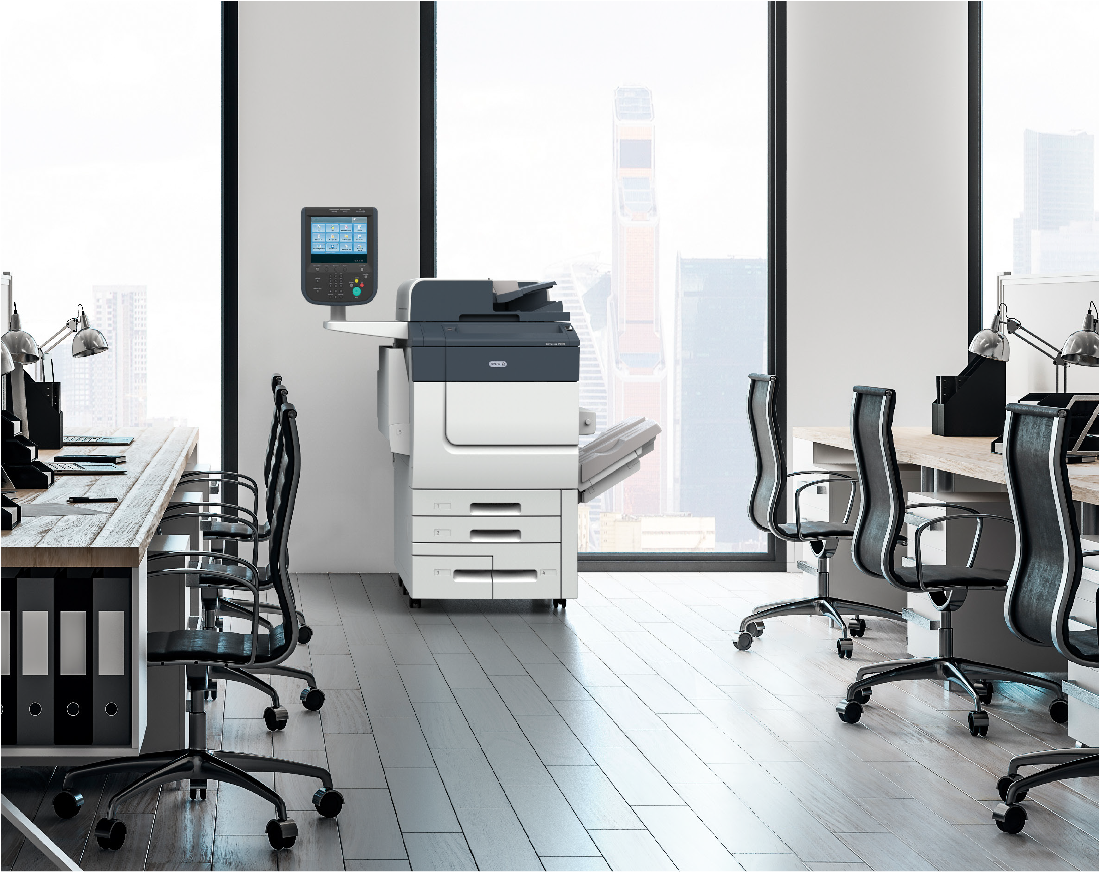 Imprimante Xerox PrimeLink dans un bureau